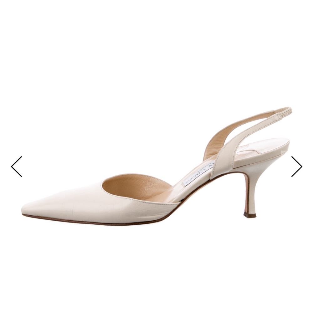 Jimmy Choo Cream Slingback Heels